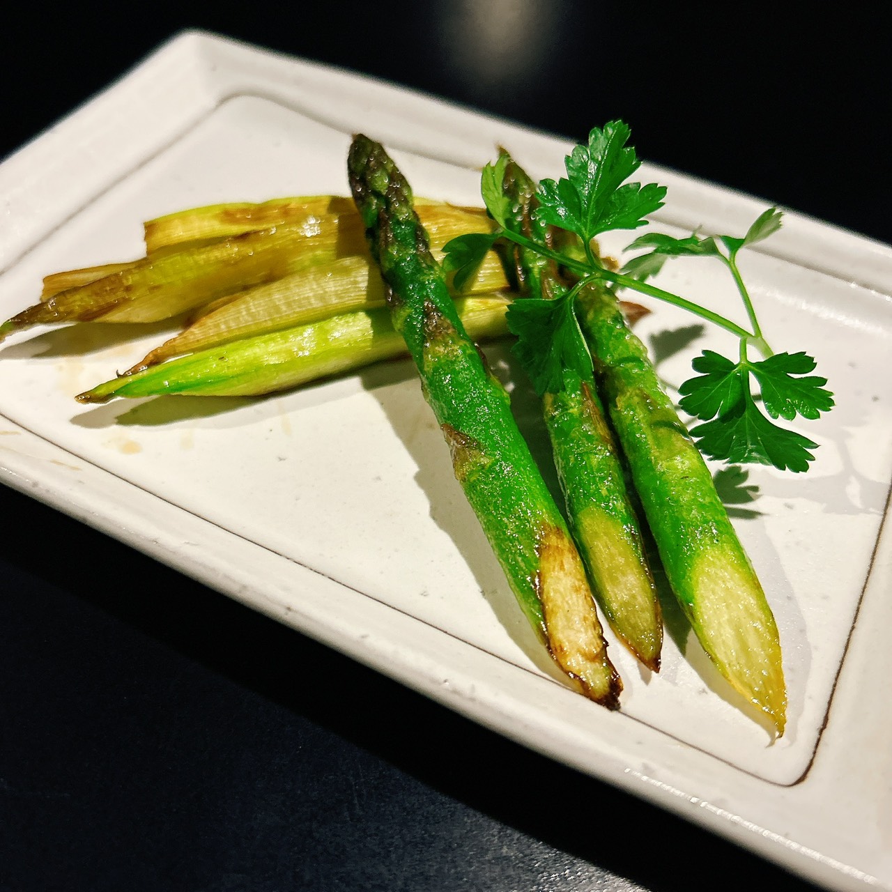 アスパラの塩焼き